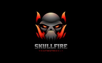 Skull Gradient Logo Template