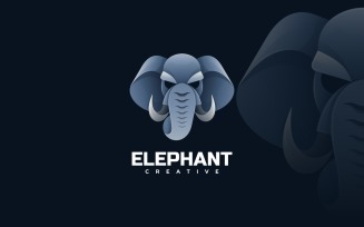 Vector Elephant Gradient Logo