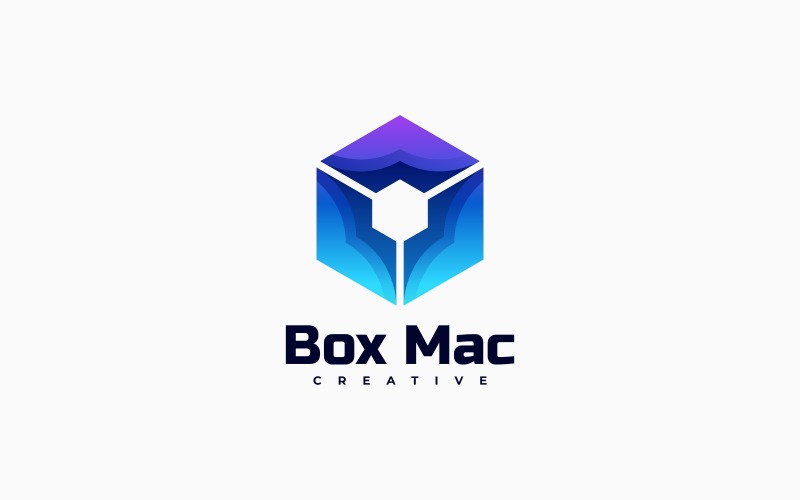 Box Mac Gradient Logo Style Logo Template