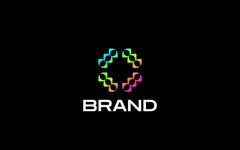 Colorful Dot Future Gradient Logo Logo Template