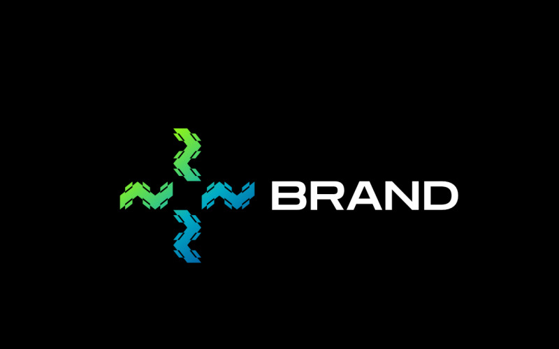 Dynamic Gradient Tech Chip Logo Logo Template