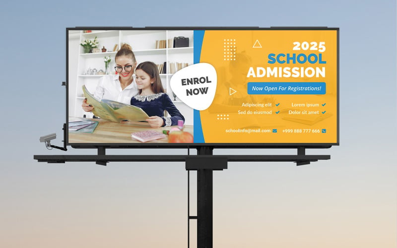 Kids Home School Billboard Ads Templates Corporate Identity