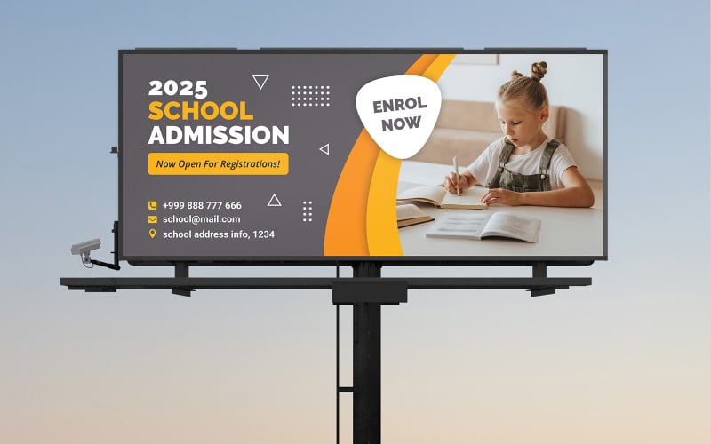 Kids School Billboard Ads Templates Corporate Identity
