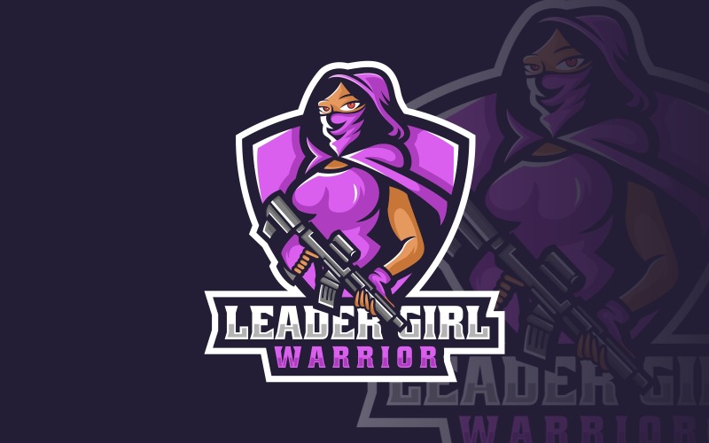 Leader Girl Sport and E-Sports Logo Logo Template