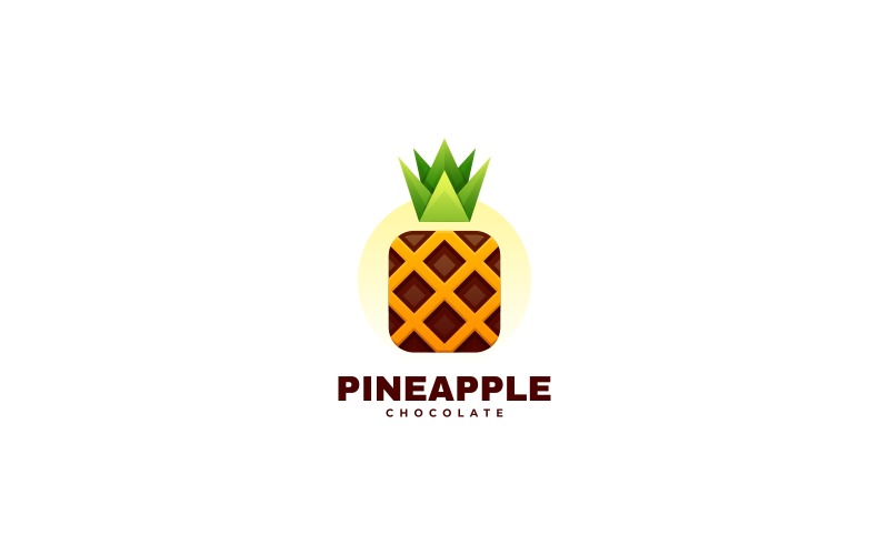 Pineapple and Chocolate Gradient Logo Logo Template