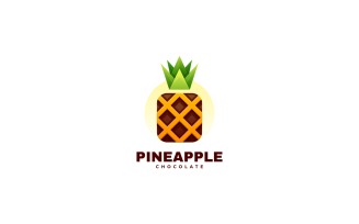 Pineapple and Chocolate Gradient Logo