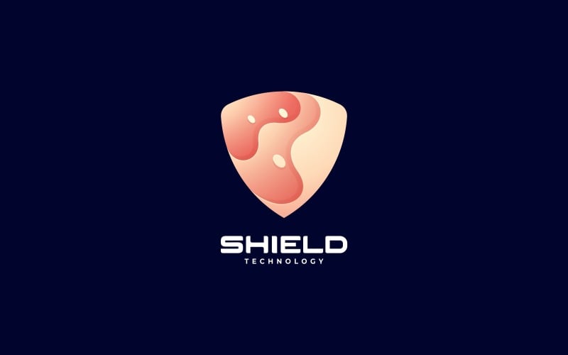 Shield Gradient Color Logo Logo Template