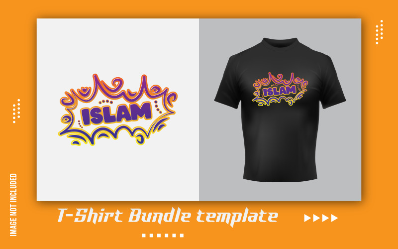 Stylish Islam Vector T-shirt Sticker Design Template Corporate Identity