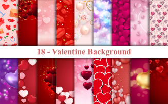 Valentines Day Background Set