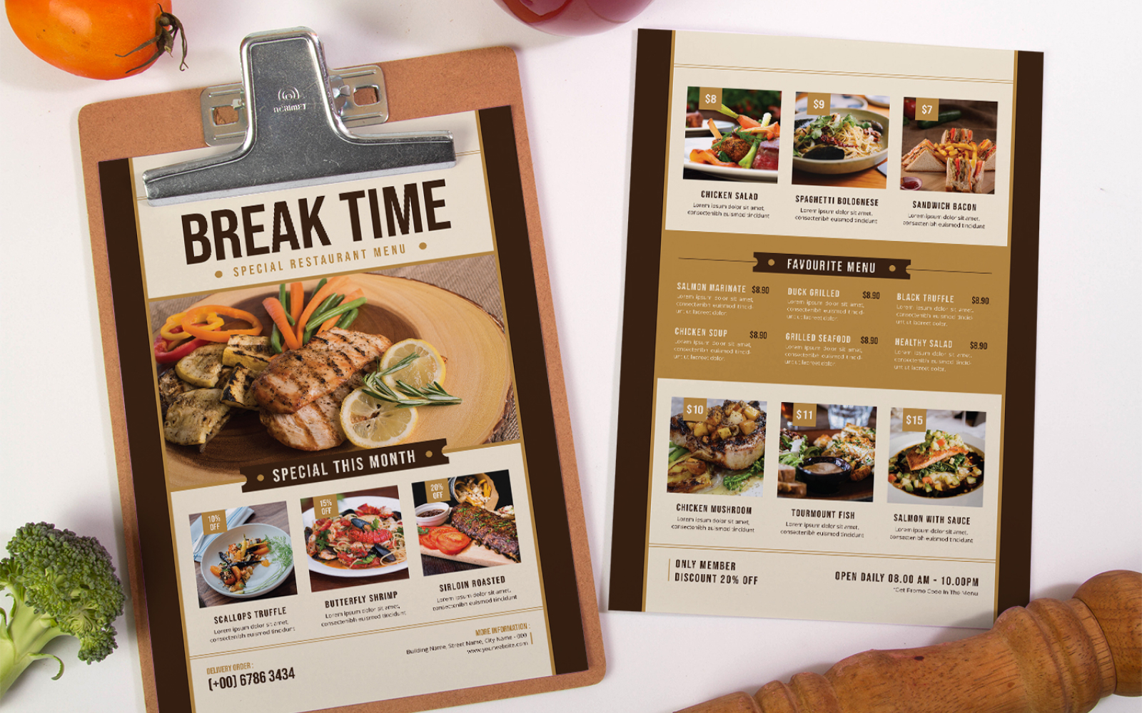 Template #226338 Food Menu Webdesign Template - Logo template Preview