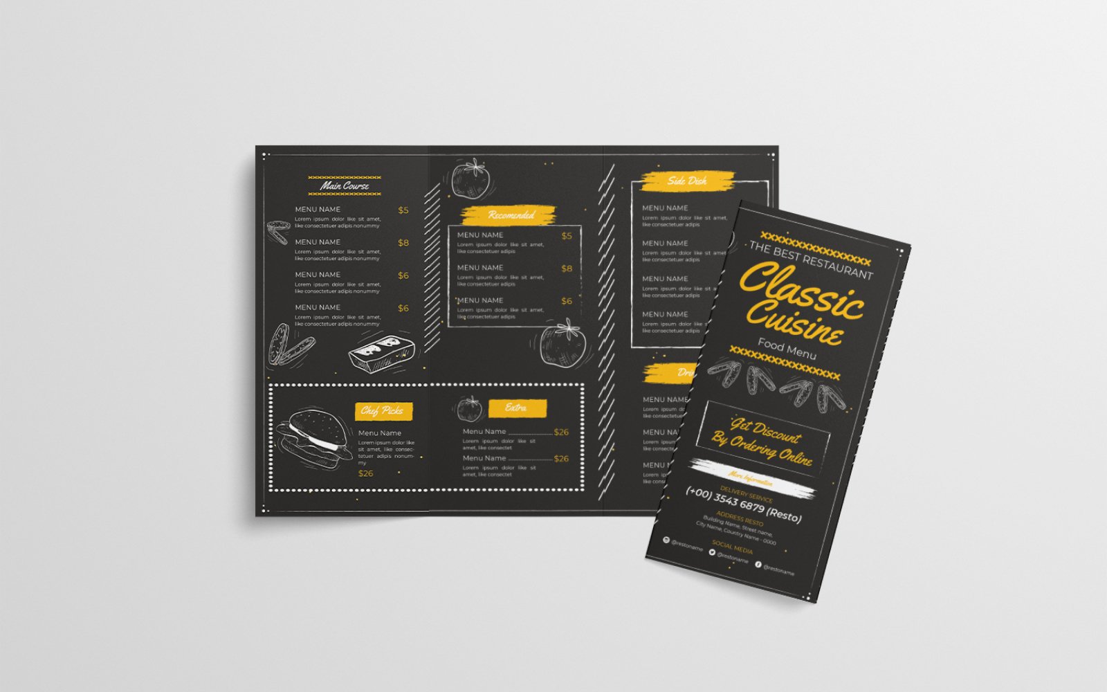 Kit Graphique #226339 Artdeco Food Divers Modles Web - Logo template Preview