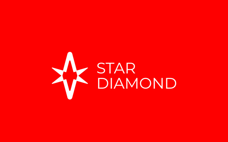 Diamond Star Dual Meaning Logo Logo Template