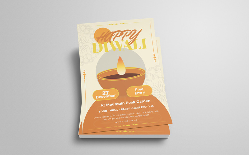 Diwali Day Flyer Template Corporate Identity