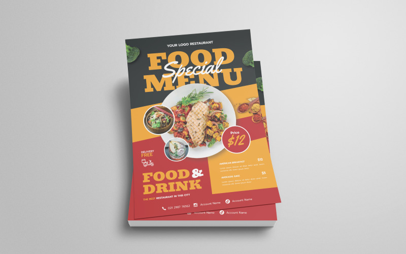 Food Drink Flyer Template Corporate Identity
