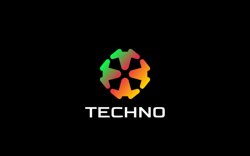 Future Techno Gradient Logo Logo Template