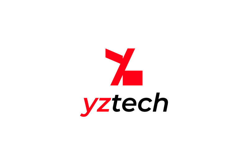 Monogram Letter Y Z Tech Logo Logo Template