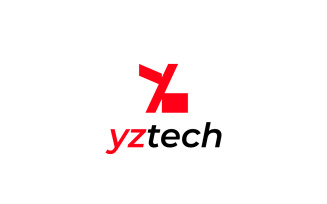Monogram Letter Y Z Tech Logo