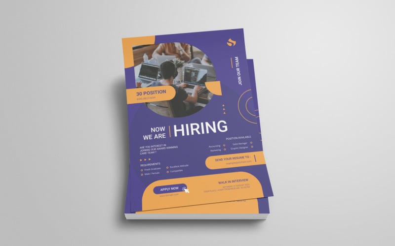 We Are Hiring Flyer Template Corporate Identity