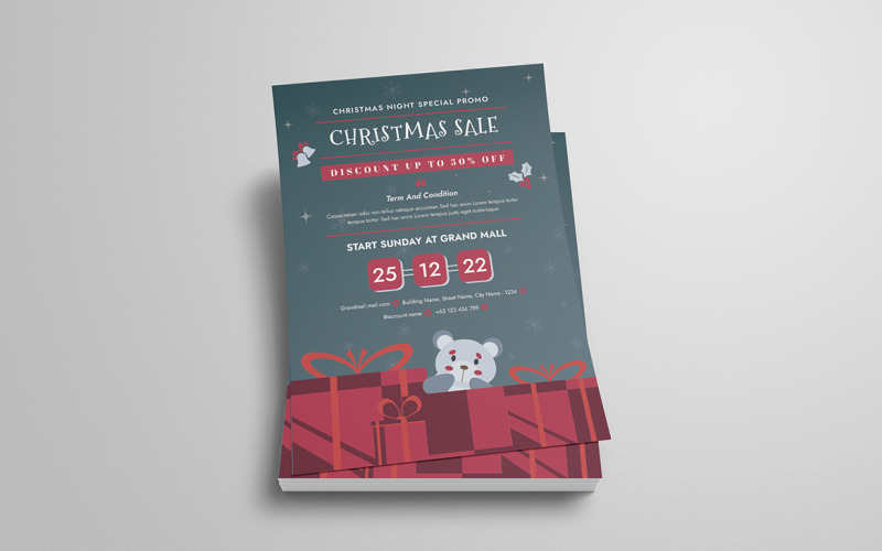 Christmas Sale Flyer Template Corporate Identity