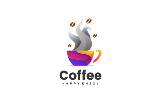 Coffee Gradient Colorful Logo