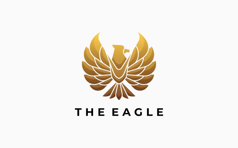 Eagle Gold Gradient Logo Style Logo Template