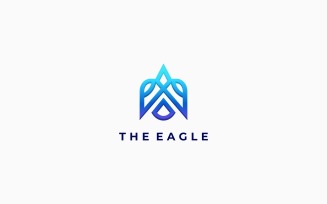 Eagle Line Gradient Logo Style