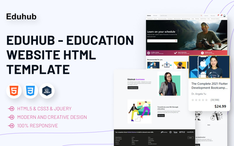 Eduhub - Education Website HTML Template Website Template