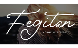 Fegitan Monoline Typeface Font - Fegitan Monoline Typeface Font