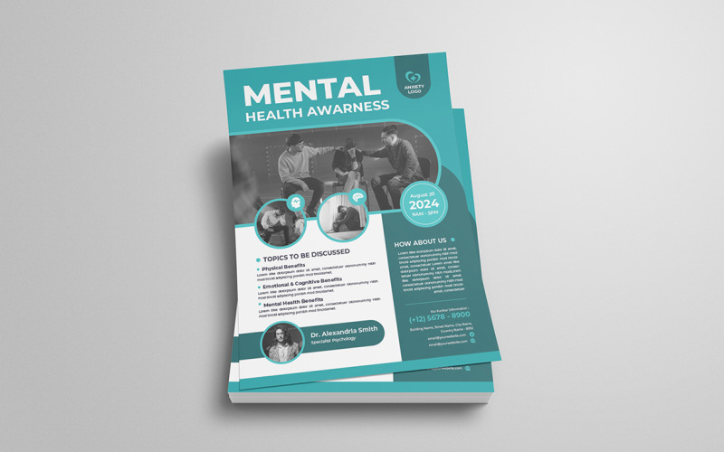 Mental Health Flyer Template Corporate Identity