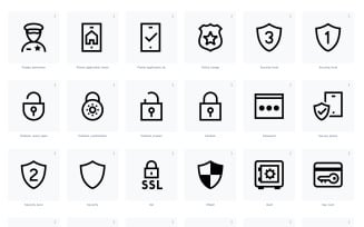 Security Secured Protection Icon Set