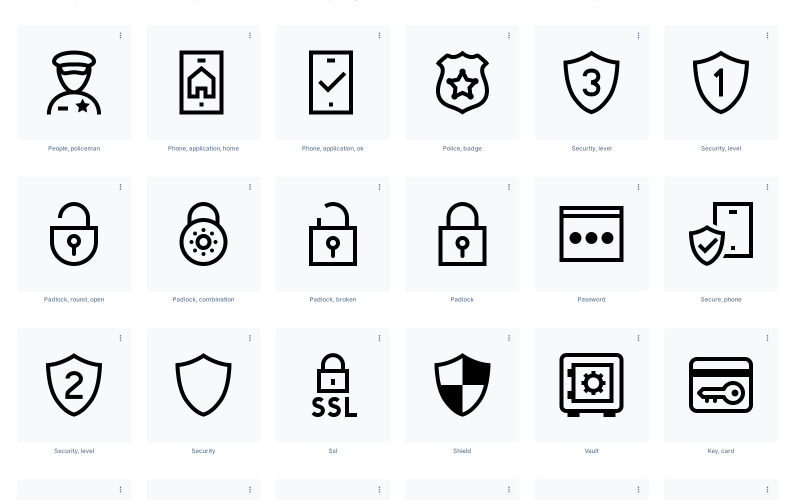 Security Secured Protection Icon Set
