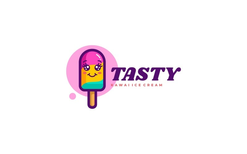 Tasty Ice Cream Colorful Logo Logo Template