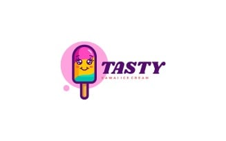 Tasty Ice Cream Colorful Logo