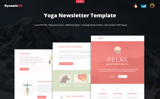 Yoga Newsletter Template + Mailchimp + Campaign Monitor Ready