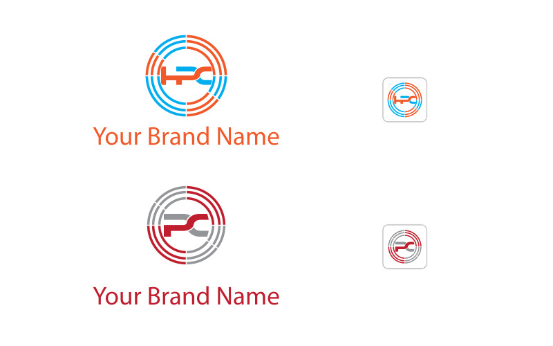 H-P-C-or-P-C-Creative-Logo-Design-Vector Logo Template