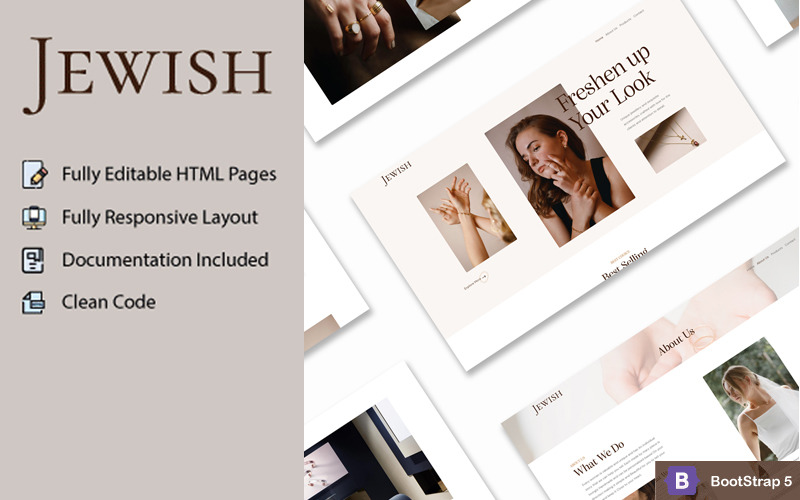 Jewish - The Jewellery Shop HTML5/Bootstrap Template Website Template