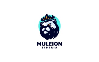 Lion Siberian Simple Logo