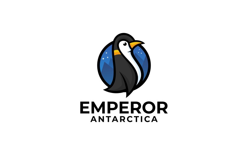 Penguin Emperor Simple Logo Logo Template