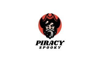 Piracy Spooky Simple Logo