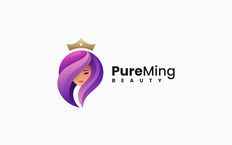 Pure Beauty Gradient Logo Logo Template