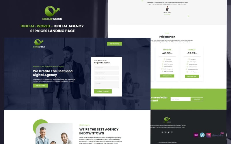 Digital World Ready to Use Elementor Landing Page Template Elementor Kit