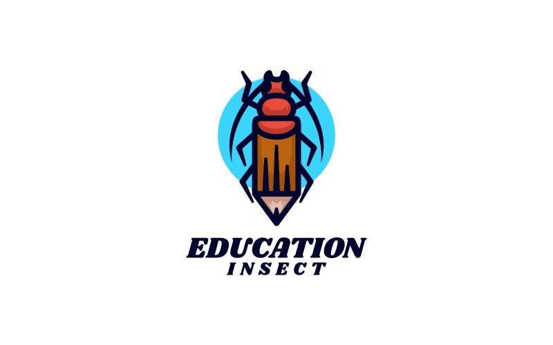 Education Insect Simple Logo Logo Template