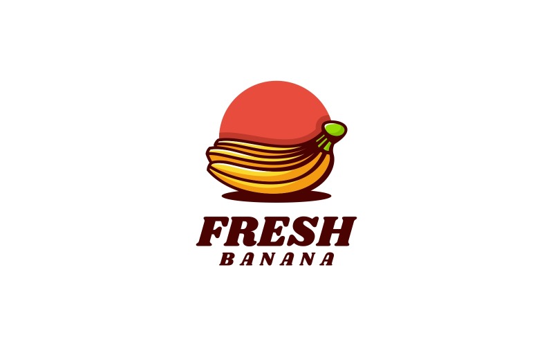 Fresh Banana Color Logo Style Logo Template