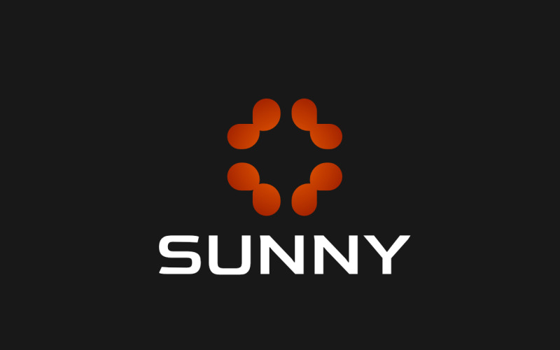 Gradient Sun abstract bold Logo Logo Template