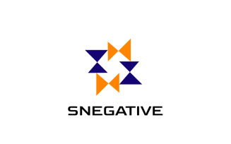 Negative S Ribbon Clever Simple Logo