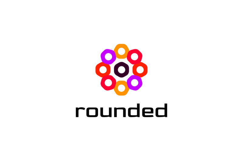 Rounded Tech Modern Future Logo Logo Template