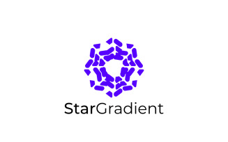 Star Gradient Purple Flat Abstract Logo