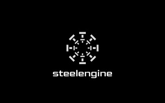 Steel Engine Engineer Industrial Logo