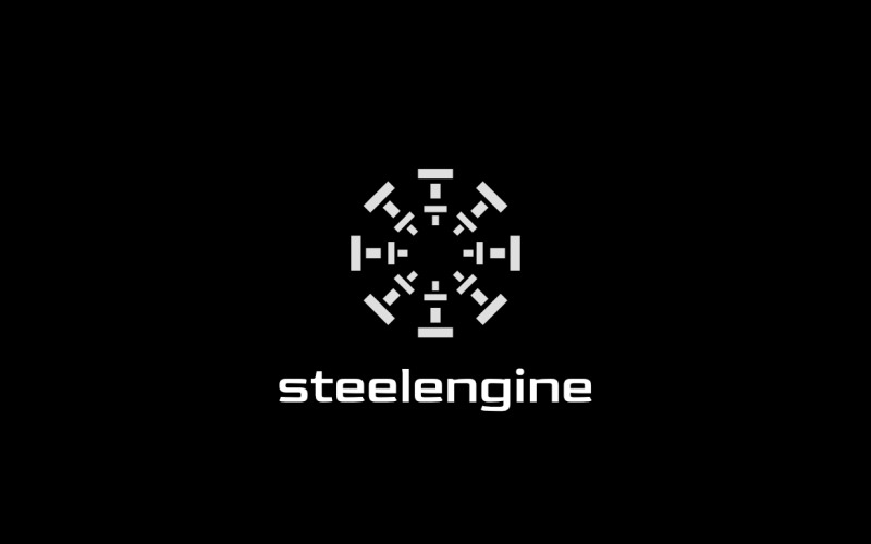 Steel Engine Engineer Industrial Logo Logo Template