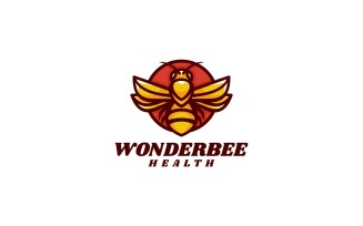 Wonder Bee Simple Mascot Logo